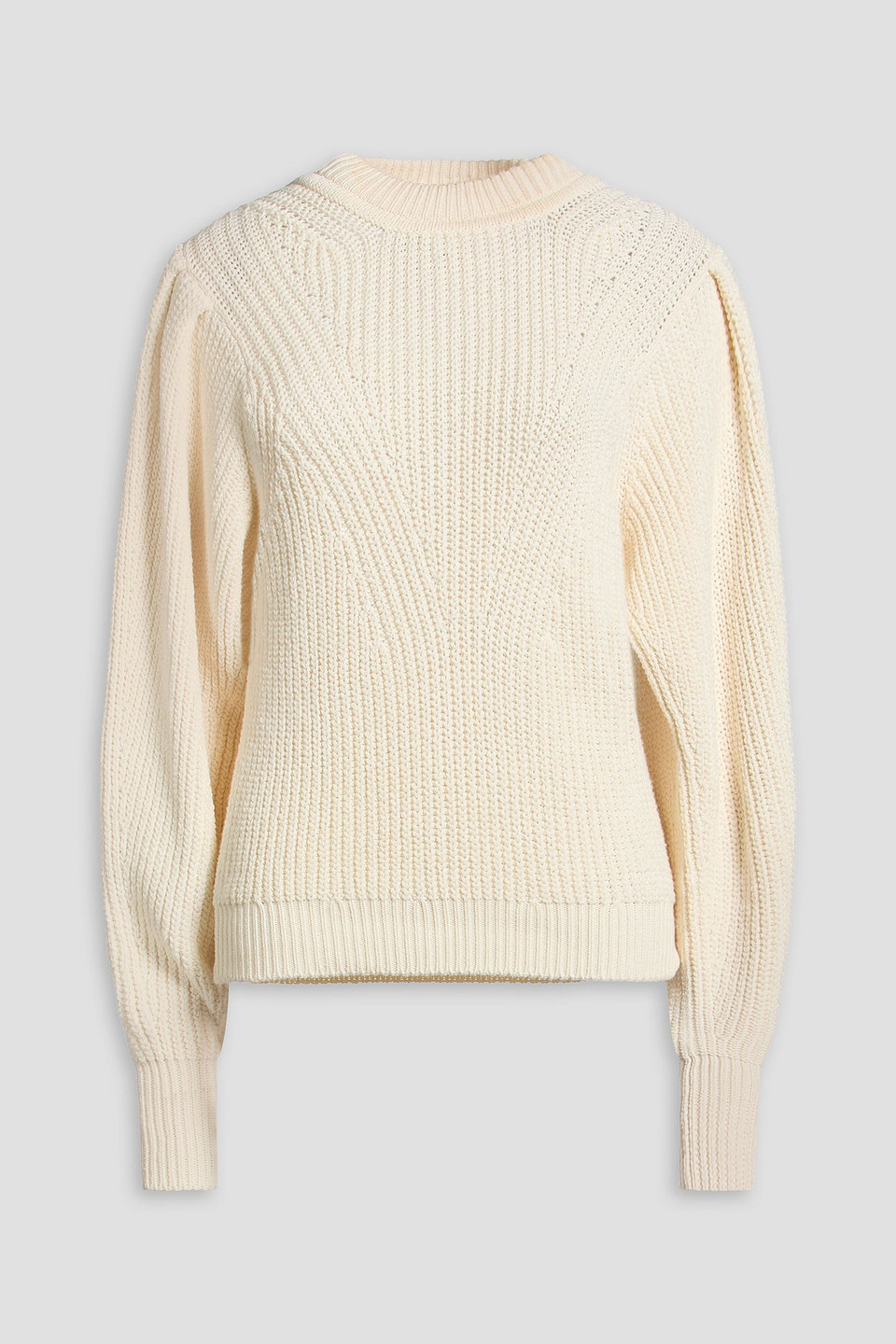 Adele ribbed cotton-blend sweater - White - FR 34