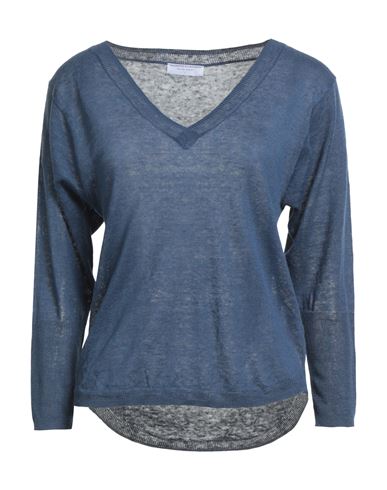 Woman Sweater Slate blue Size 1 Linen