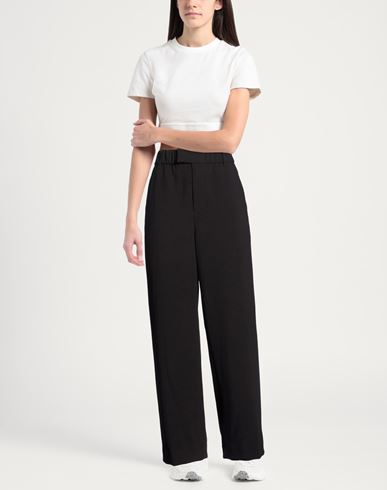 Woman Pants Black Size L Polyester, Viscose, Elastane