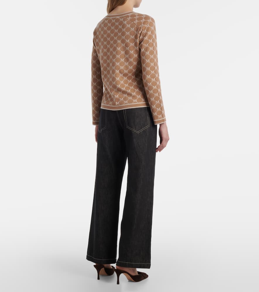 Tivoli intarsia wool and cashmere cardigan