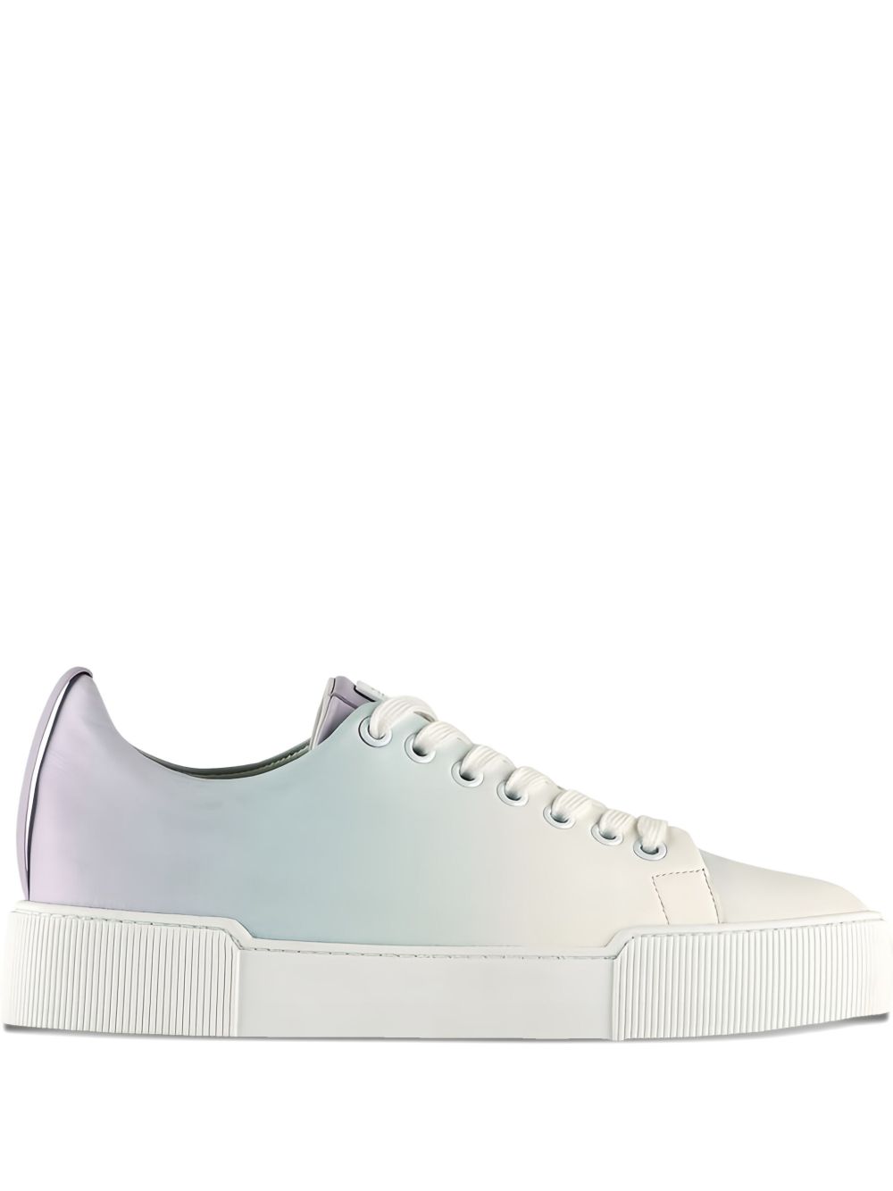 Iny ombre-detail lace-up sneakers - White