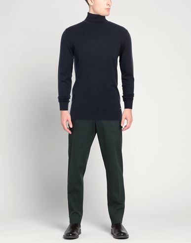 Man Turtleneck Navy Size S Viscose, Nylon