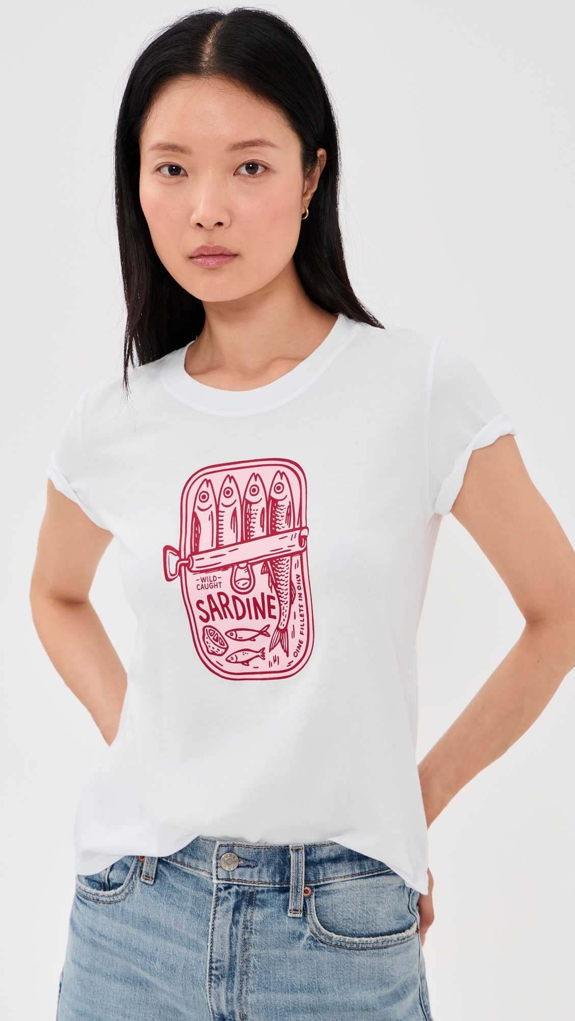 Sardine Summer Femme Crew Tee White
