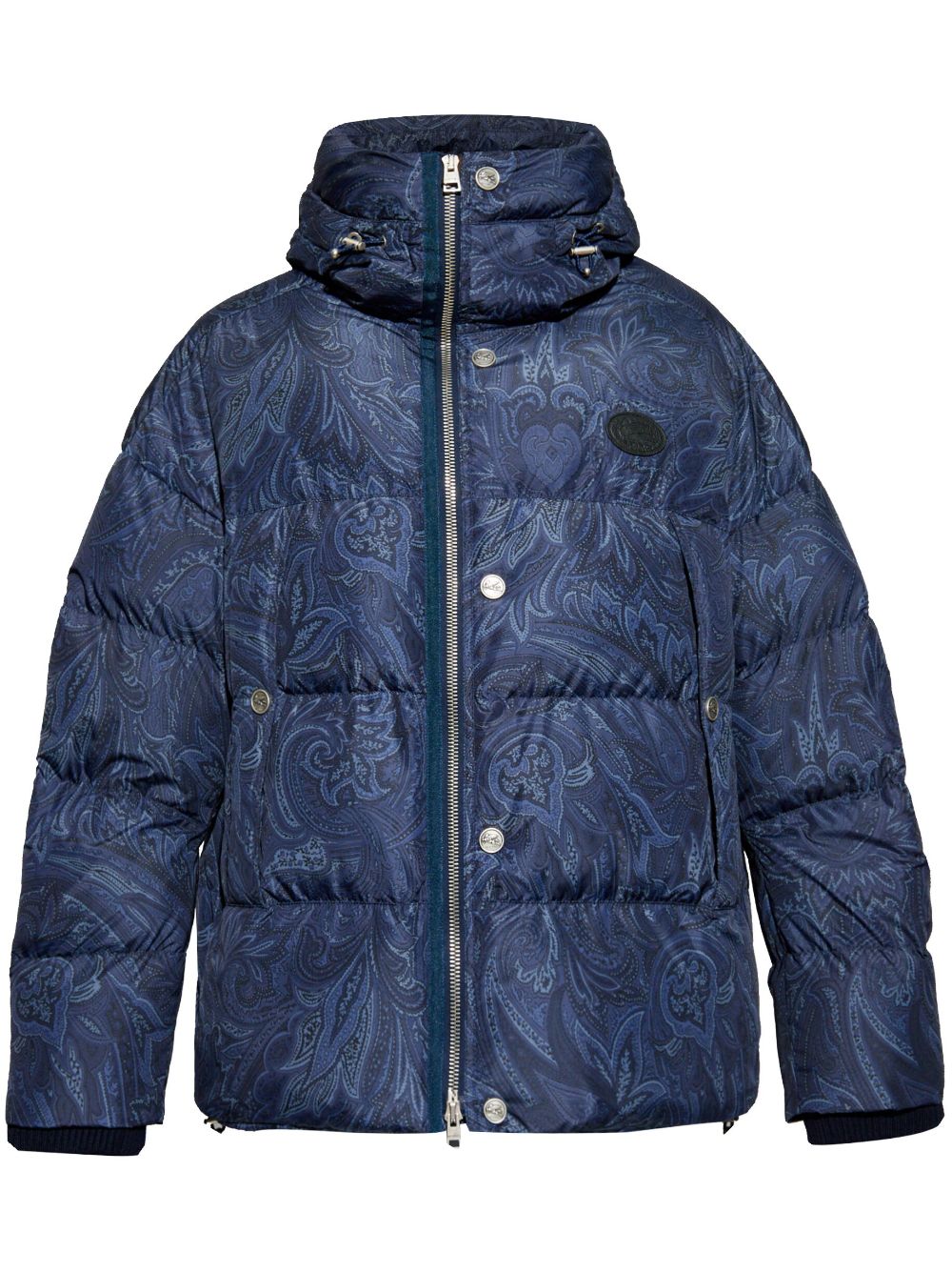 Paisley-print down jacket - Blue