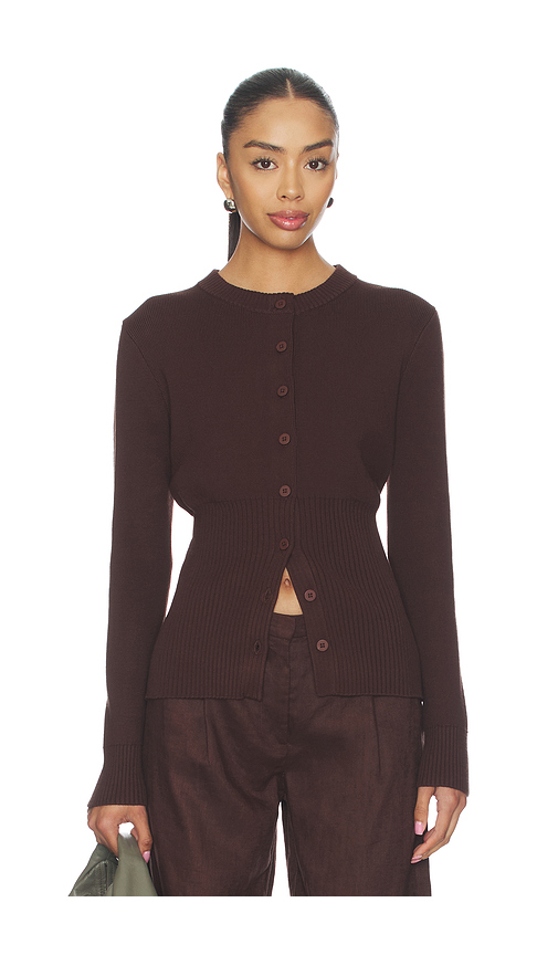 ALIGNE Ruby Knitted Cardigan in Chocolate. L also in XS, S