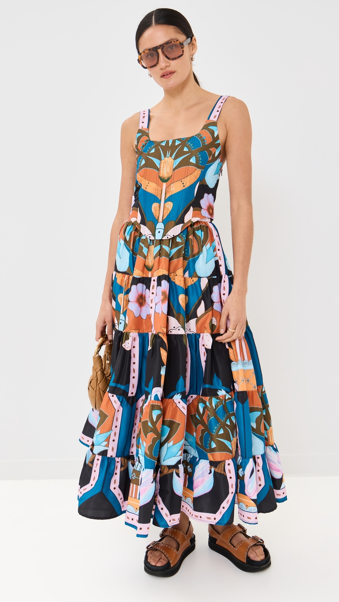 Viktoria Skirt Black/Blue Multicolor Print