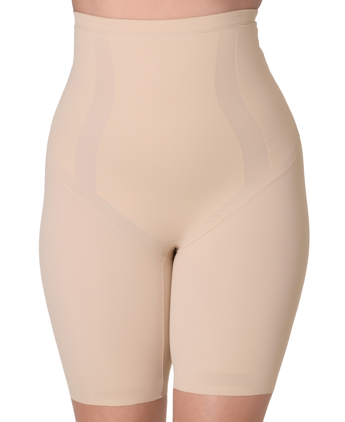 Women's High Waist Ultimate Smoothing Thigh Slimmer Shorts - Almond