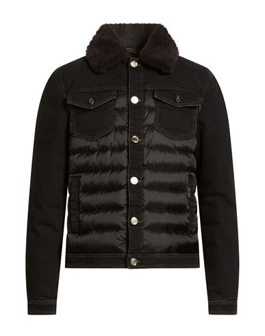 Man Puffer Black Size 38 Cotton, Elastane, Cow leather, Polyamide
