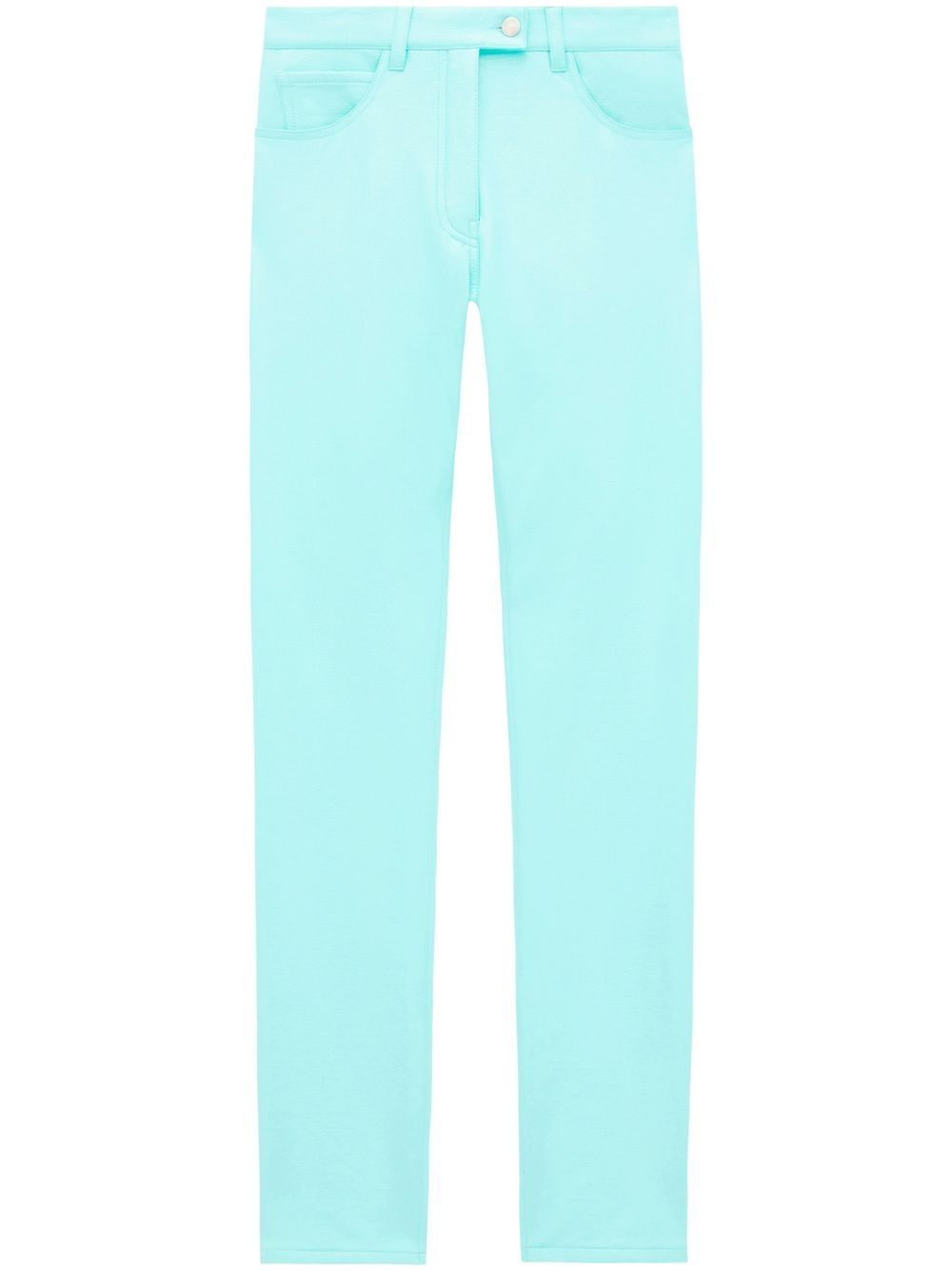Straight-leg faux leather trousers - Neutrals