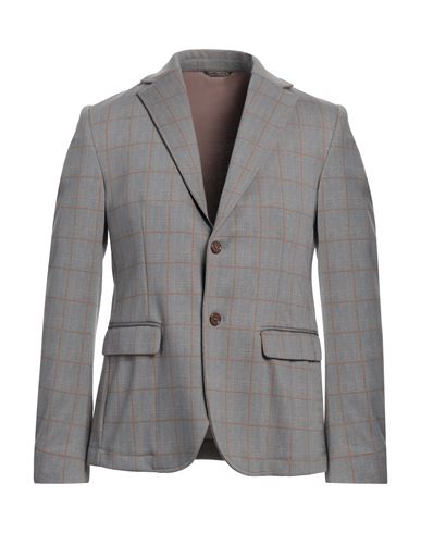 Daniele Alessandrini Man Blazer Grey Size 38 Polyester, Viscose, Elastane