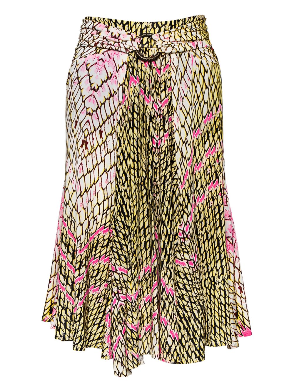 Pre-owned animal-print skirt - White