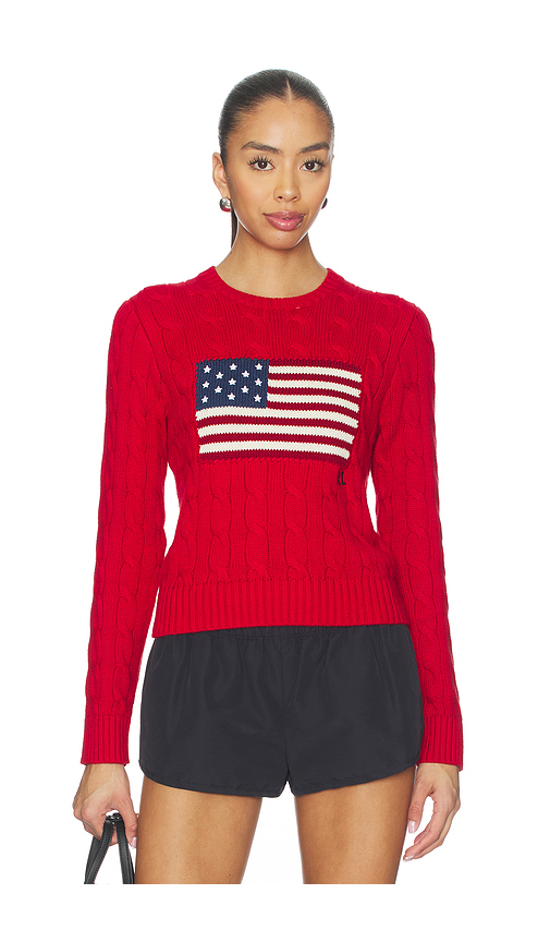 Polo Ralph Lauren Cotton Crewneck Pullover Sweater in Red. Größe M. Also in L, S, XL, XS