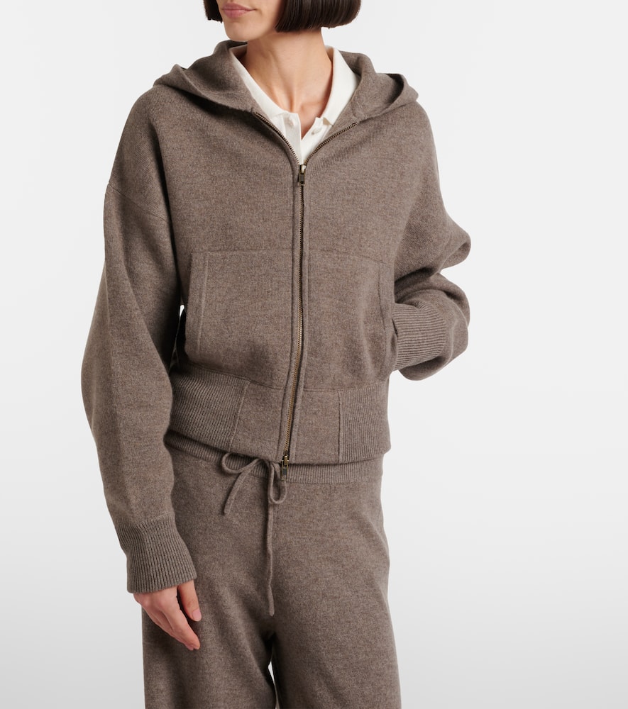 Lilia cashmere zip-up hoodie