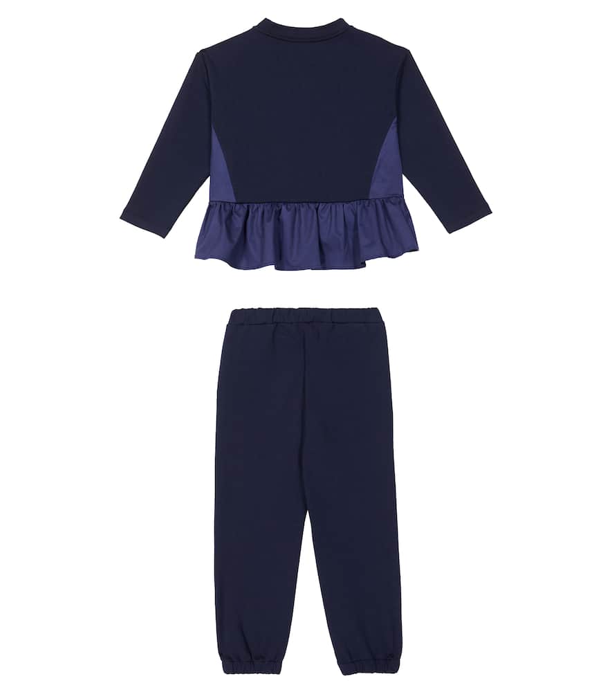 Cotton-blend sweatshirt and sweatpants set