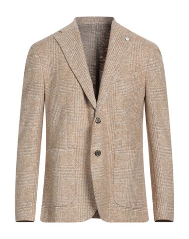 L. b.m. 1911 Man Blazer Sand Size 36 Cotton, Acrylic, Polyester, Virgin Wool