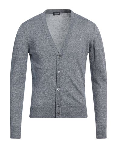 Man Cardigan Blue Size 38 Linen, Paper