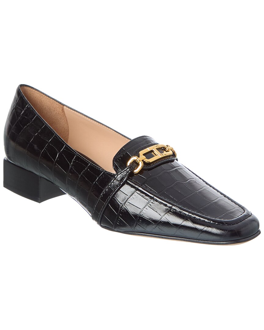 Croc-Embossed Leather Loafer