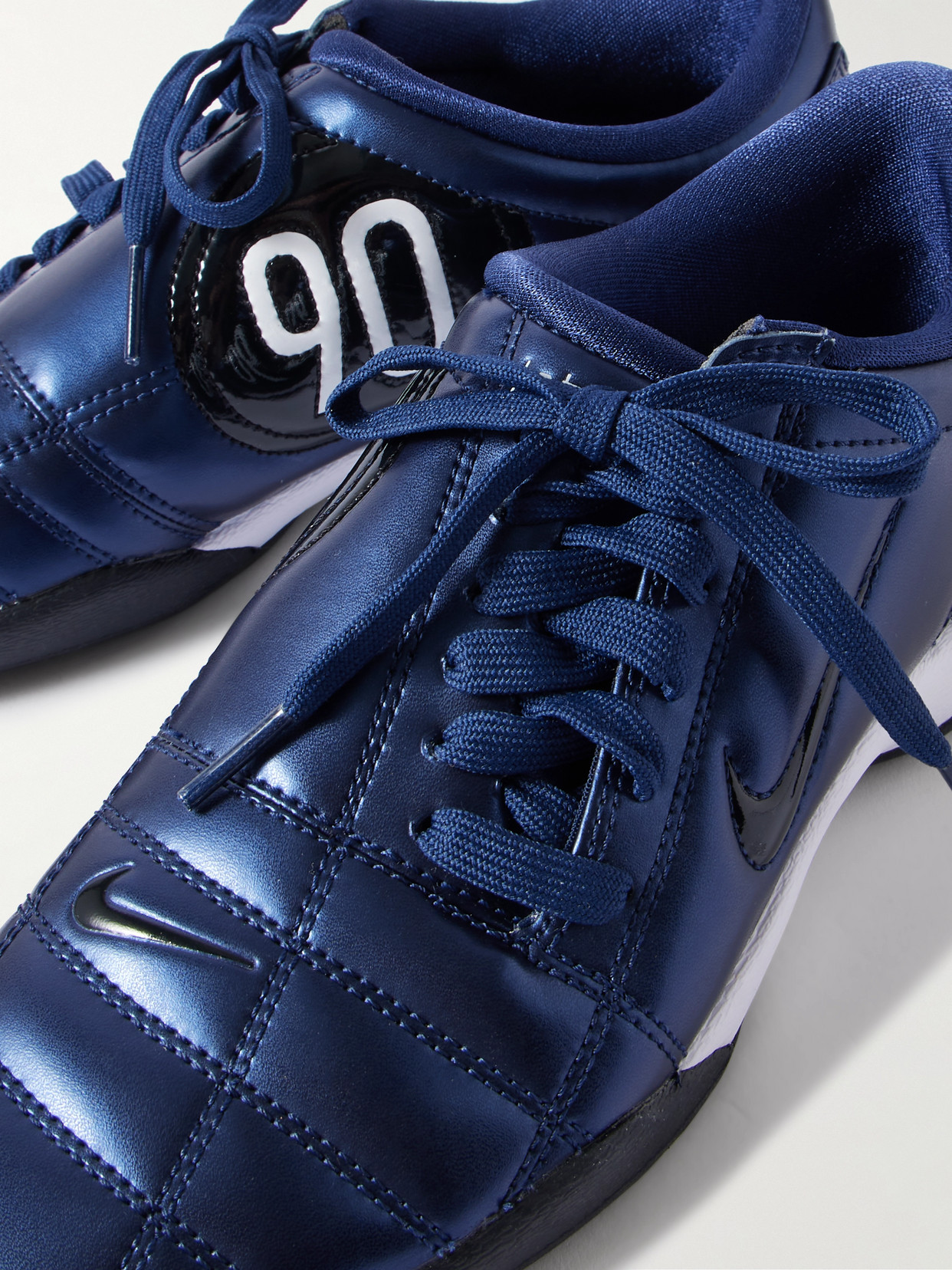 T90 Metallic Leather Sneakers - Blue