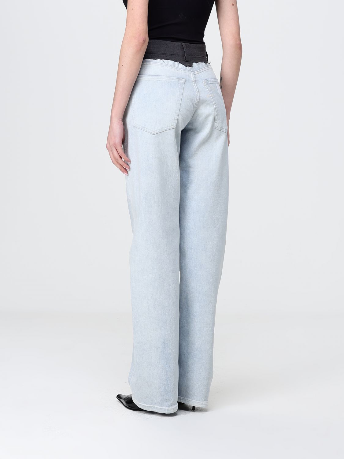 High Rise Straight Jeans in Light Blue