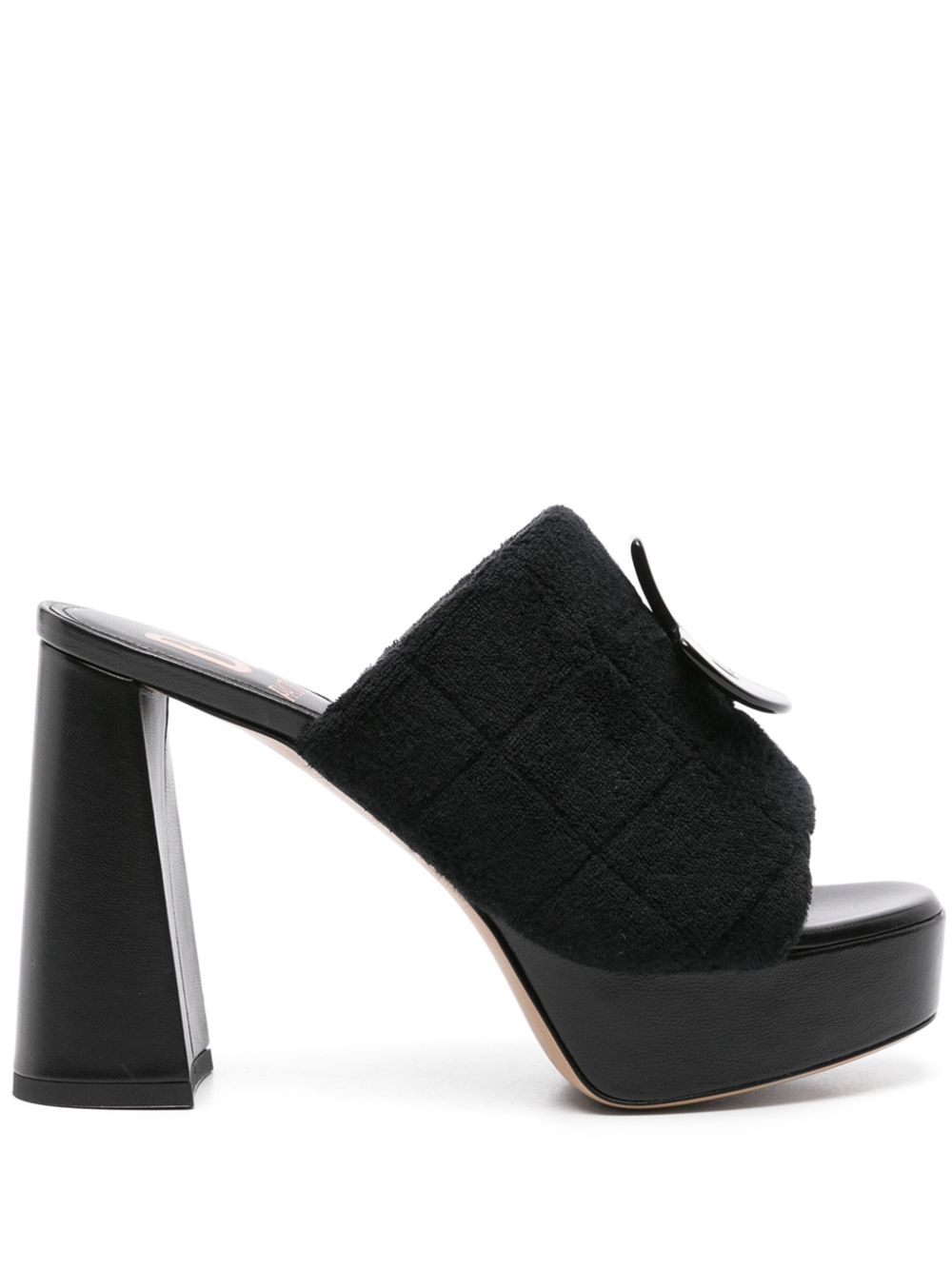 X Bettina Vermillon Padded Anita 110mm mules - Black