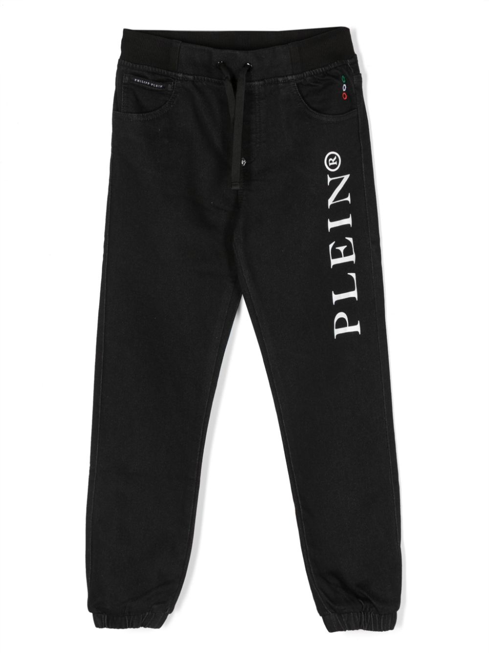 Logo-print track pants - Black