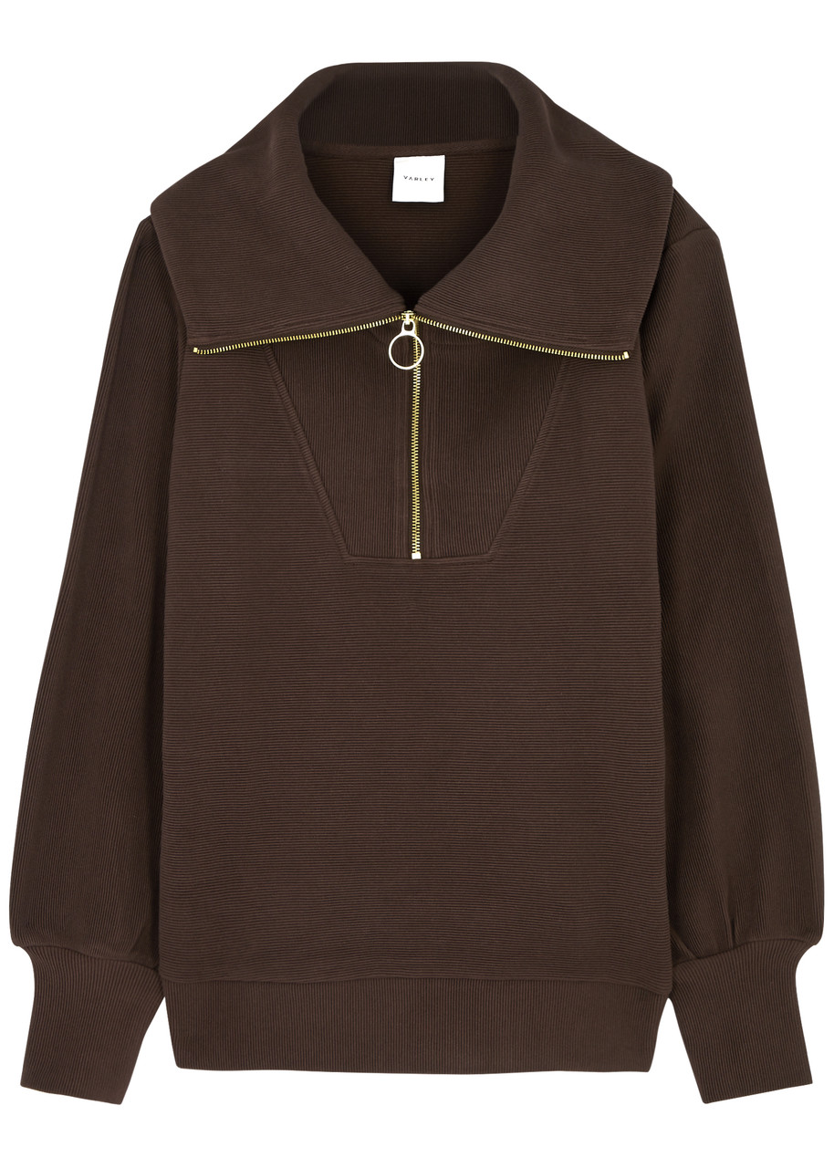 Vine Half-zip Stretch-cotton Sweatshirt