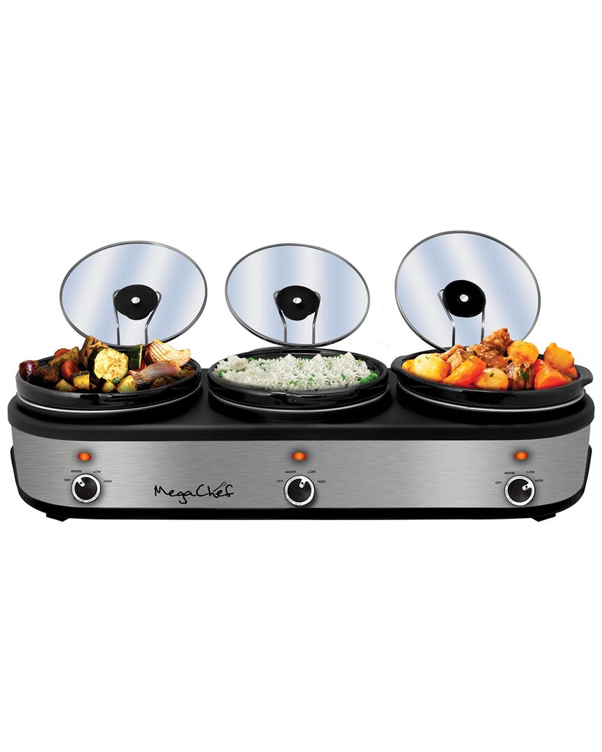 Triple 2.5qt Slow Cooker & Buffet Server