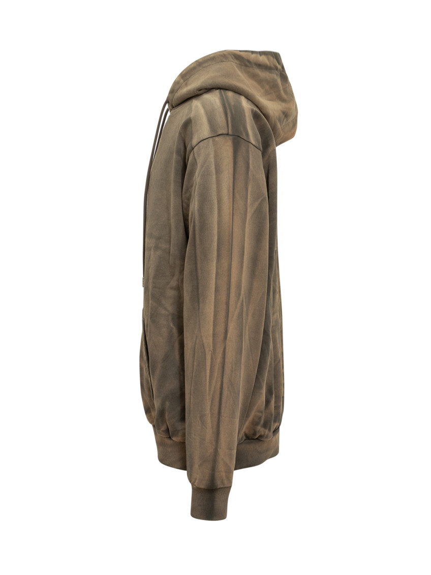 Brown Logo Hood Sweatshirt