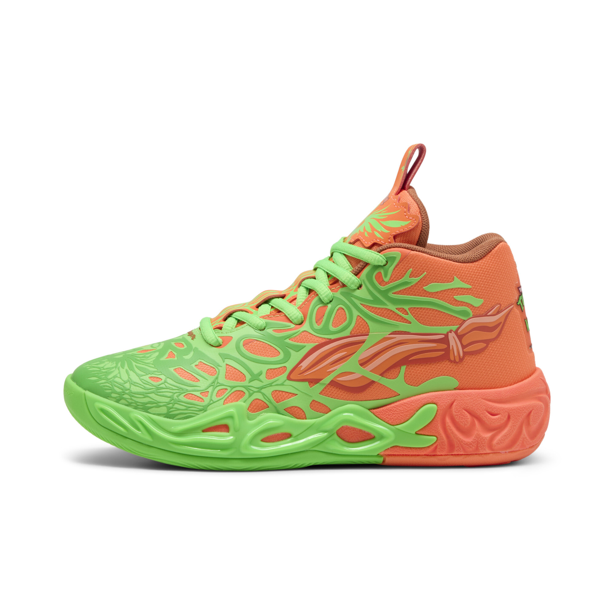 PUMA x LAMELO BALL x TMNT MB.04 Leonardo Michelangelo Big Kids' Basketball Shoes in Green