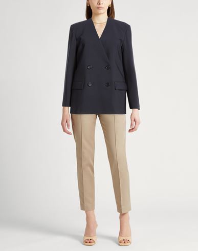 Woman Blazer Navy Size 8 Polyester, Virgin Wool, Elastane