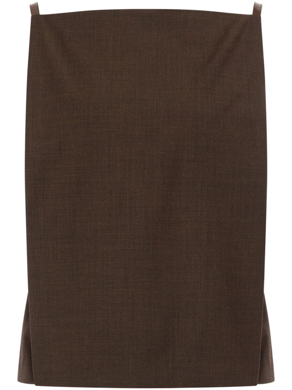 Square-neck straight top - Brown