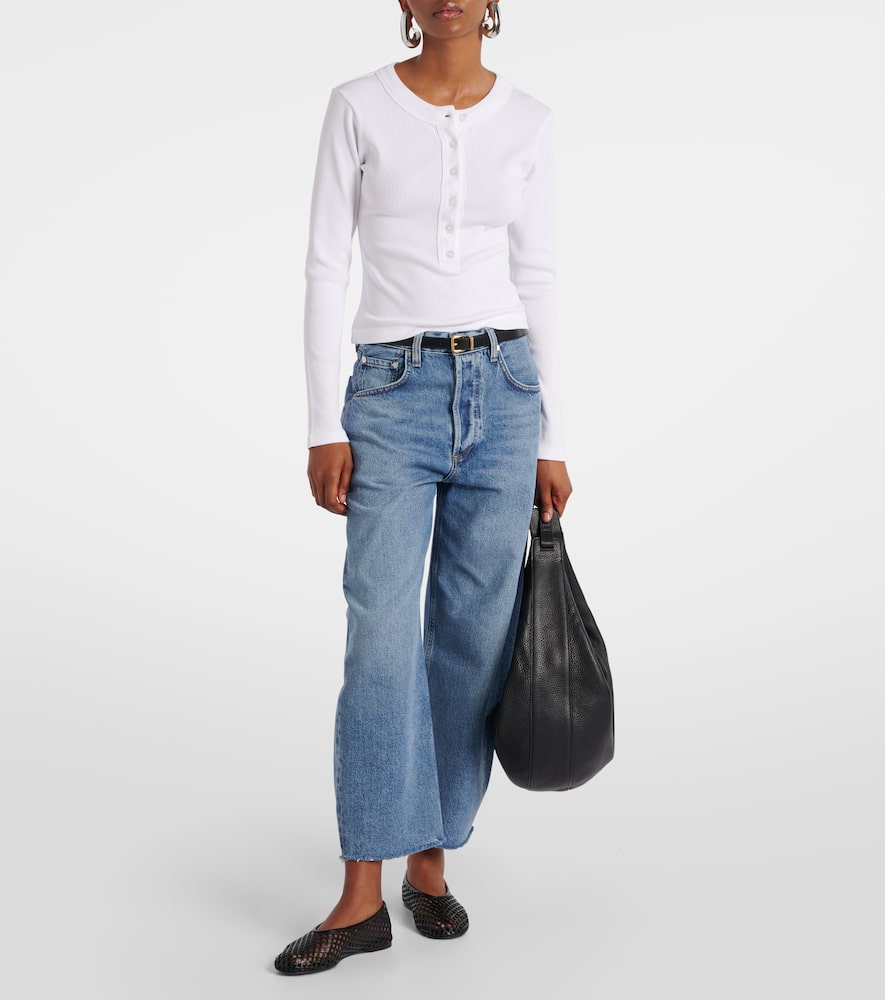 Varra ribbed-knit Henley shirt