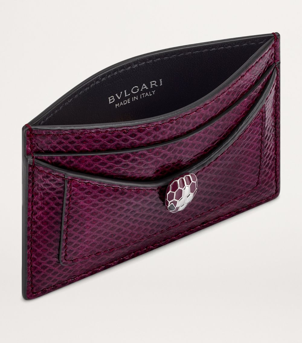 Snakeskin Serpenti Forever Card Holder