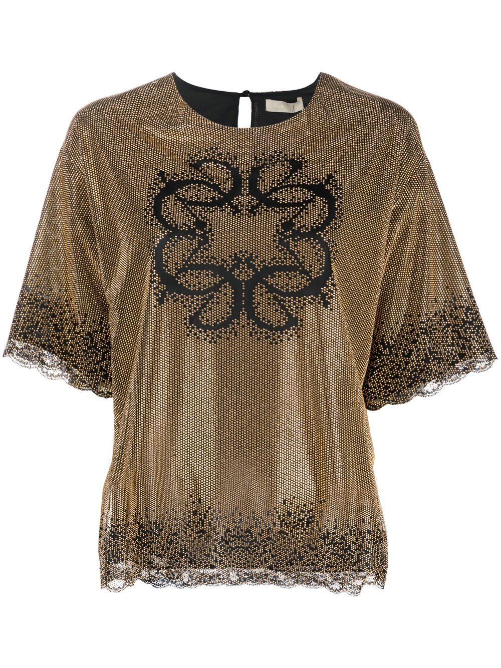 Studded short-sleeve T-shirt - Yellow