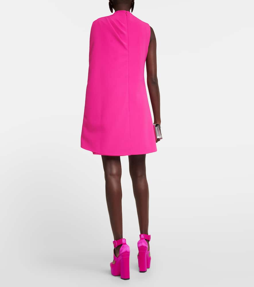 Margareta asymmetrical cape minidress