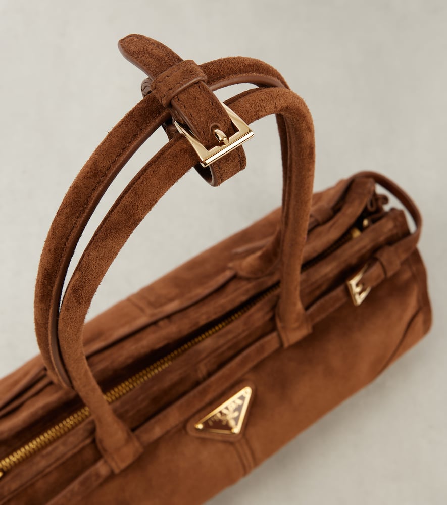 Medium suede tote bag
