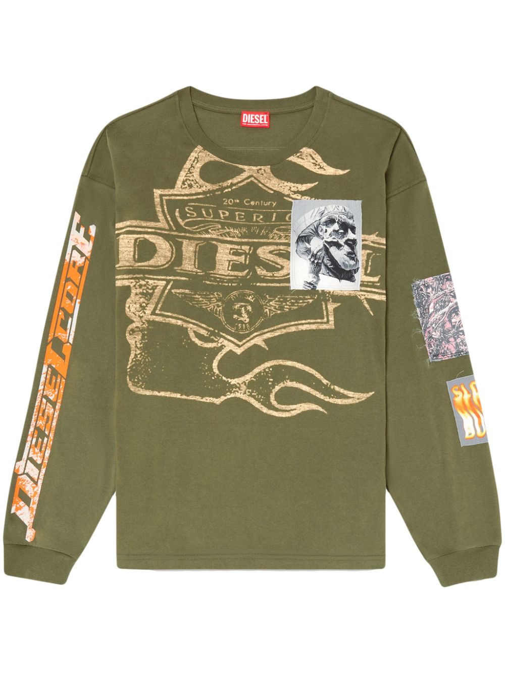 T-Boxt-ls-Slits-R5 T-shirt - Green
