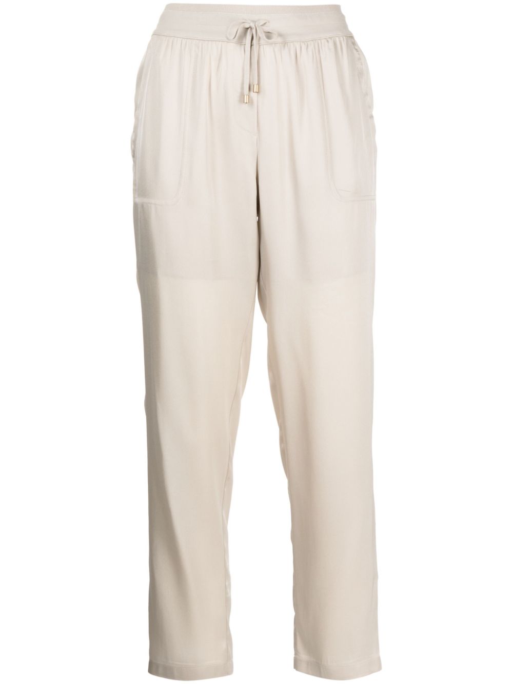 Drawstring-waist track pants - Neutrals