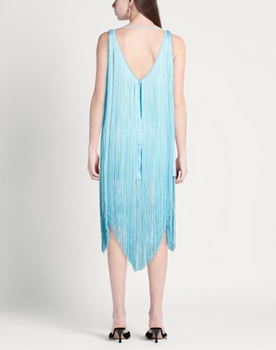 Woman Midi dress Sky blue Size L PES