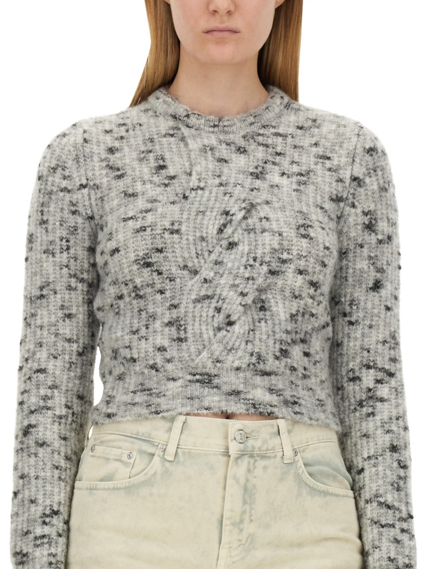 Moschino - cropped cable knit top