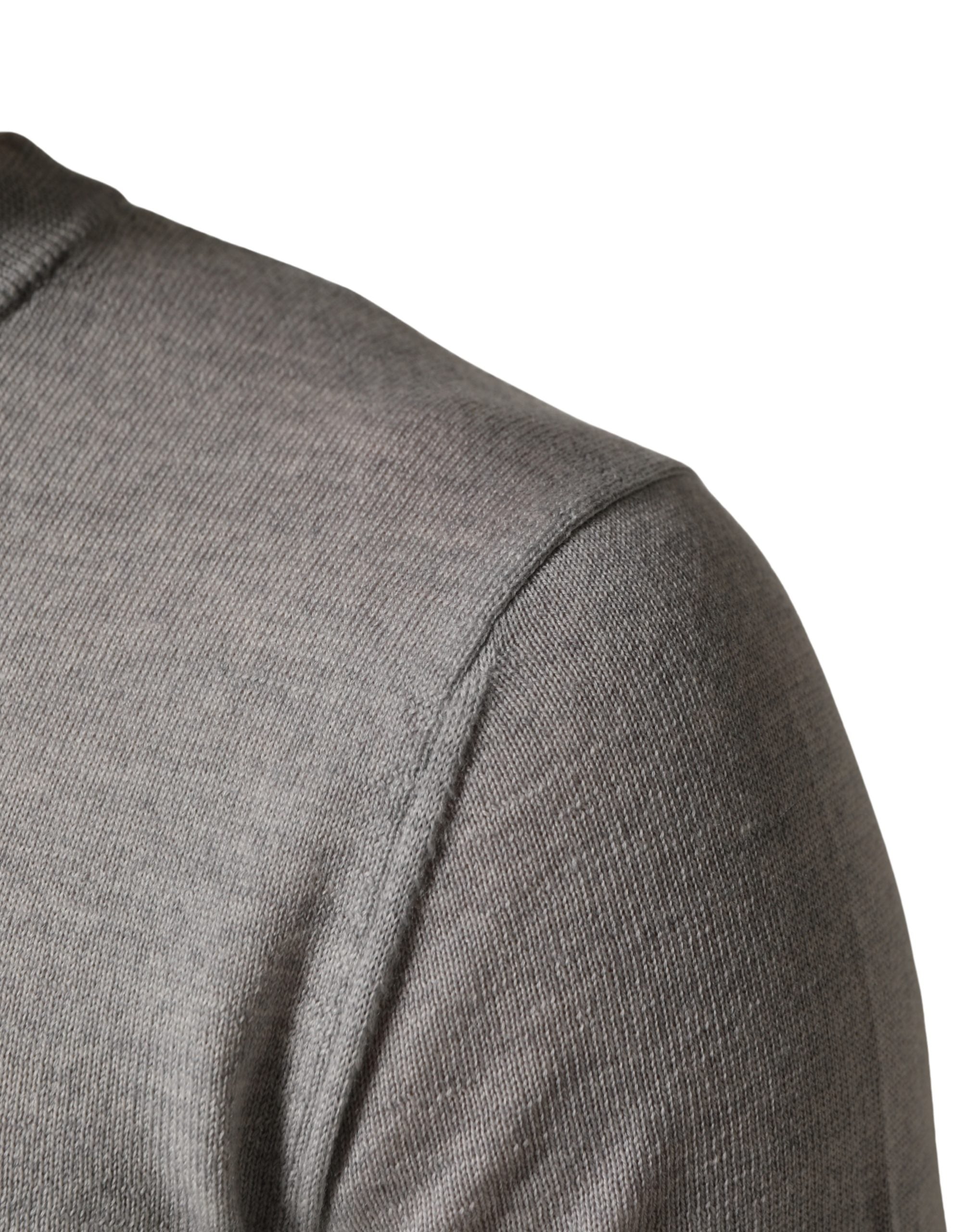 Crew Neck Virgin Wool Sweater — Gray