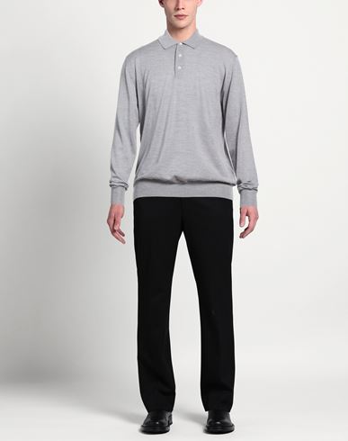 Man Sweater Light grey Size 46 Virgin Wool