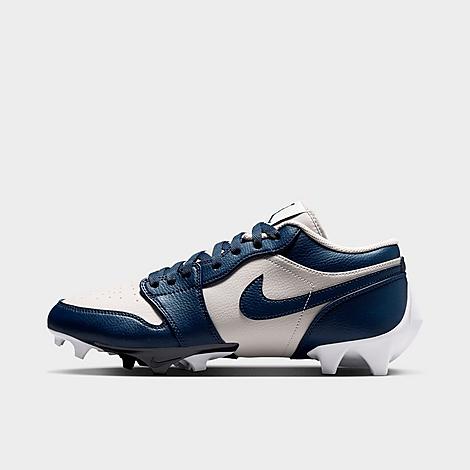 Men's 1 Low TD Football Cleats in Wolf Grey/White/College Navy