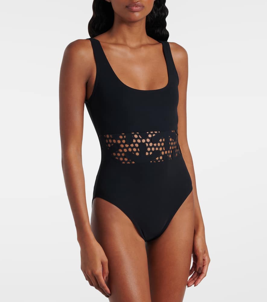 Floral cutout swimsuit