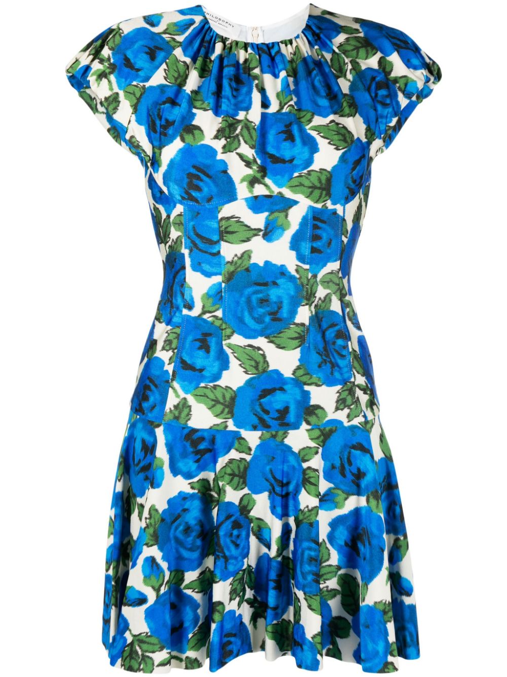 All-over floral print dress - Blue