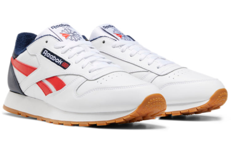 Classic Leather Sneakers 'White Black Red'