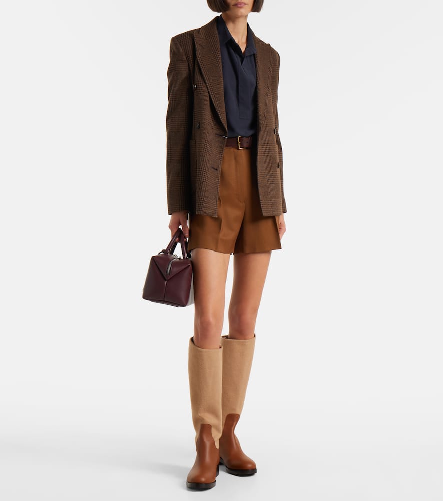 Ozieri high-rise virgin wool shorts