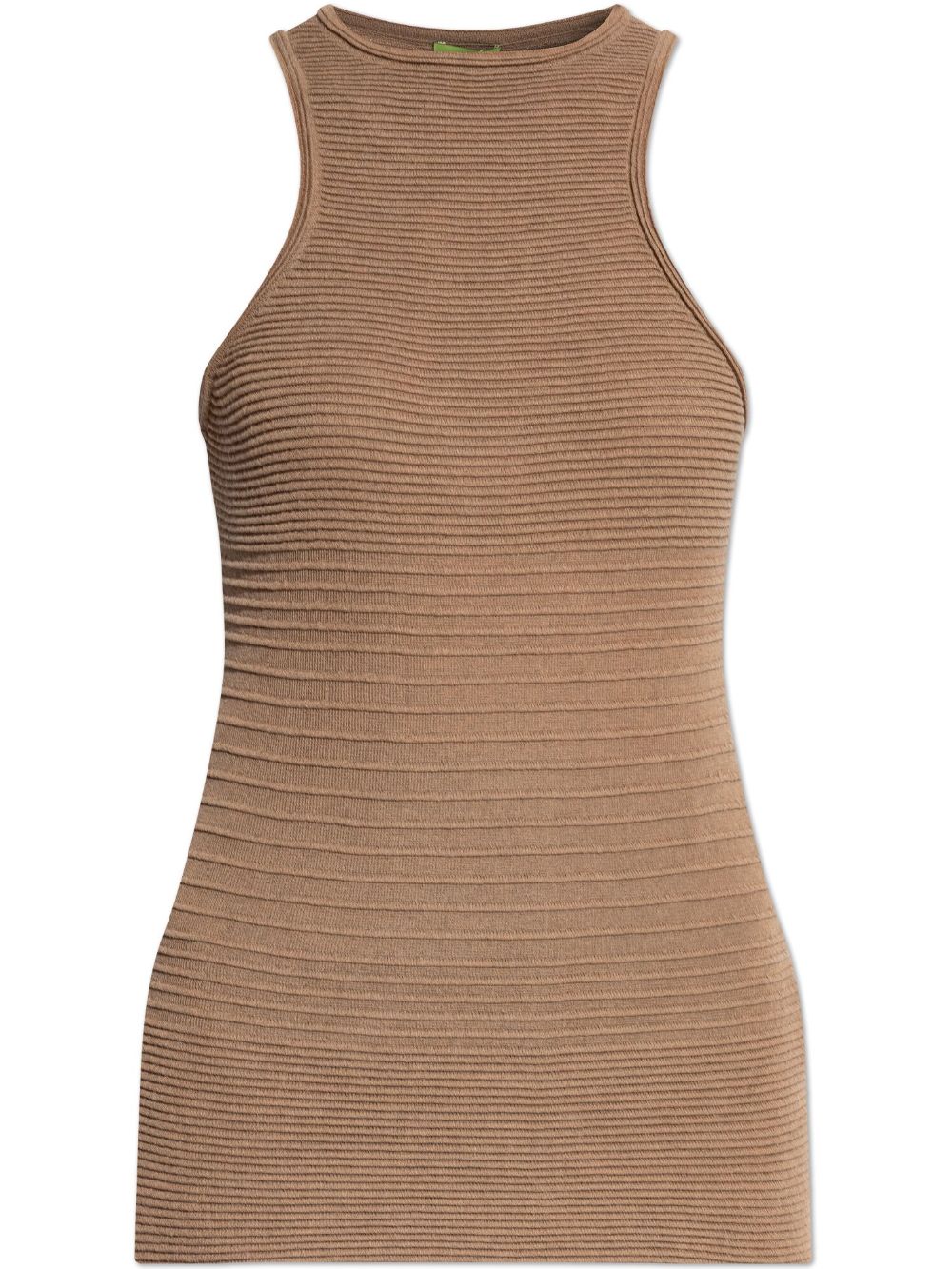 Ribbed tank top - Brown