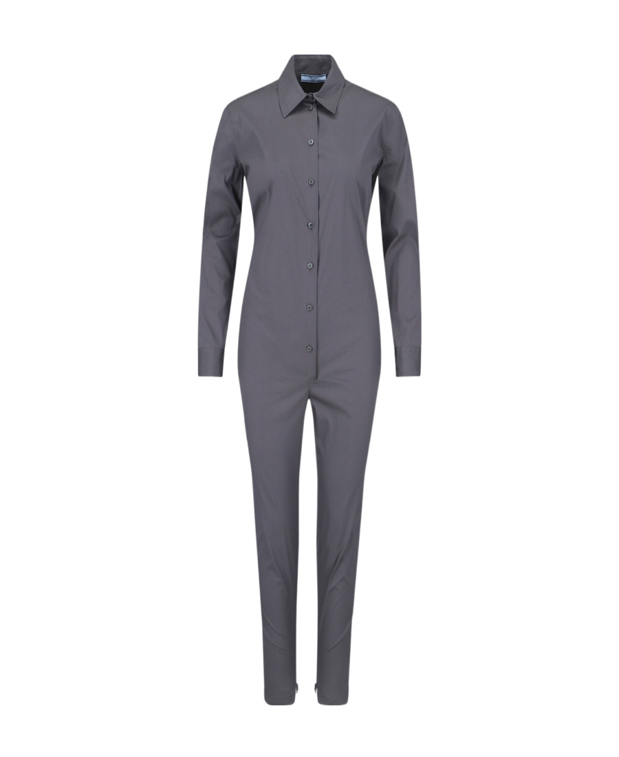Stretch poplin jumpsuit