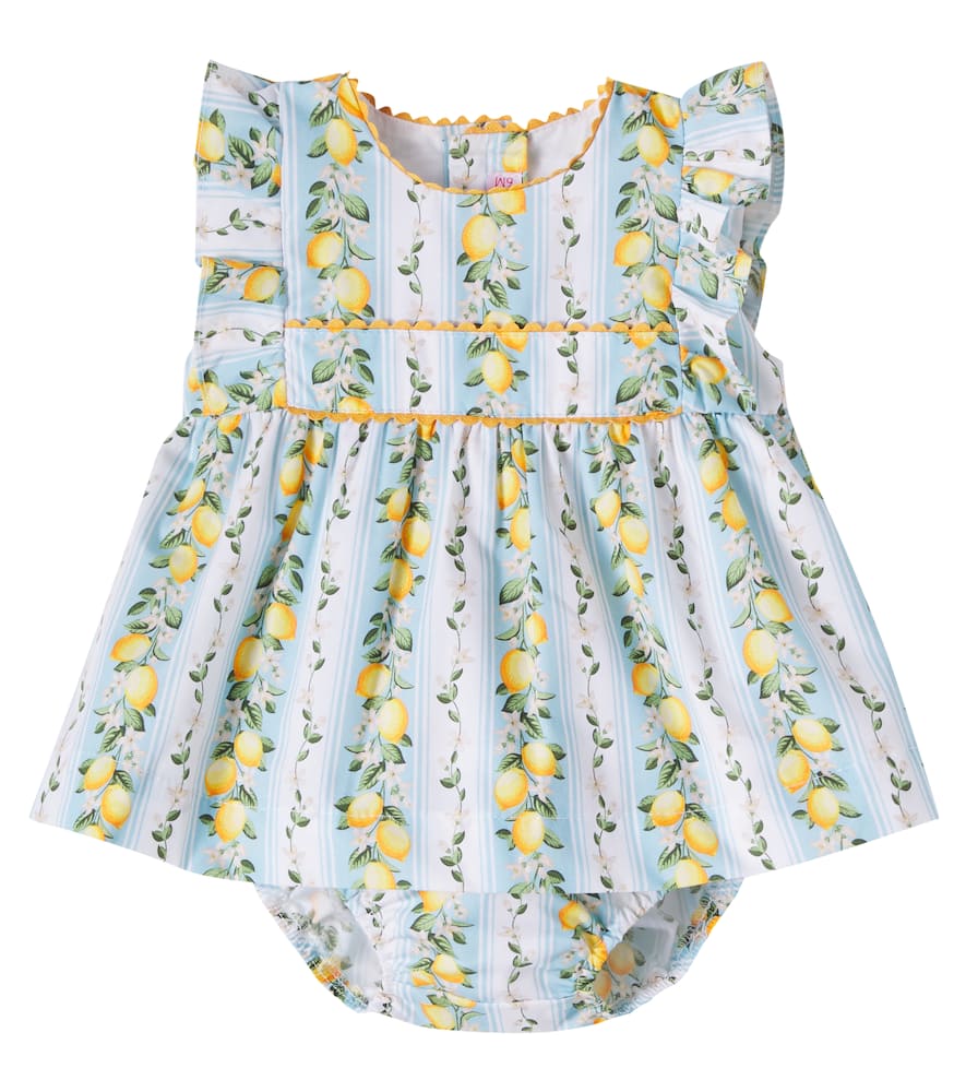 Baby Limon cotton dress and bloomers set